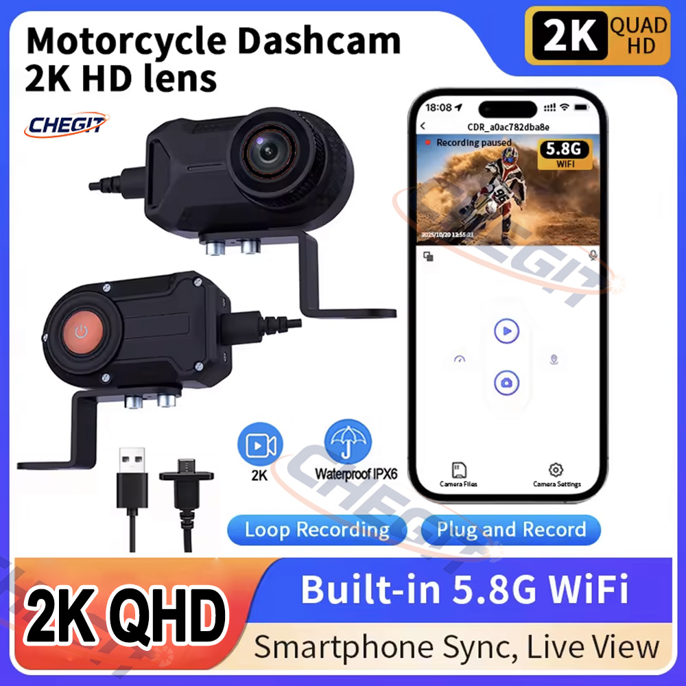 Cycling Loop - Câmera DVR para Motocicleta 2K HD