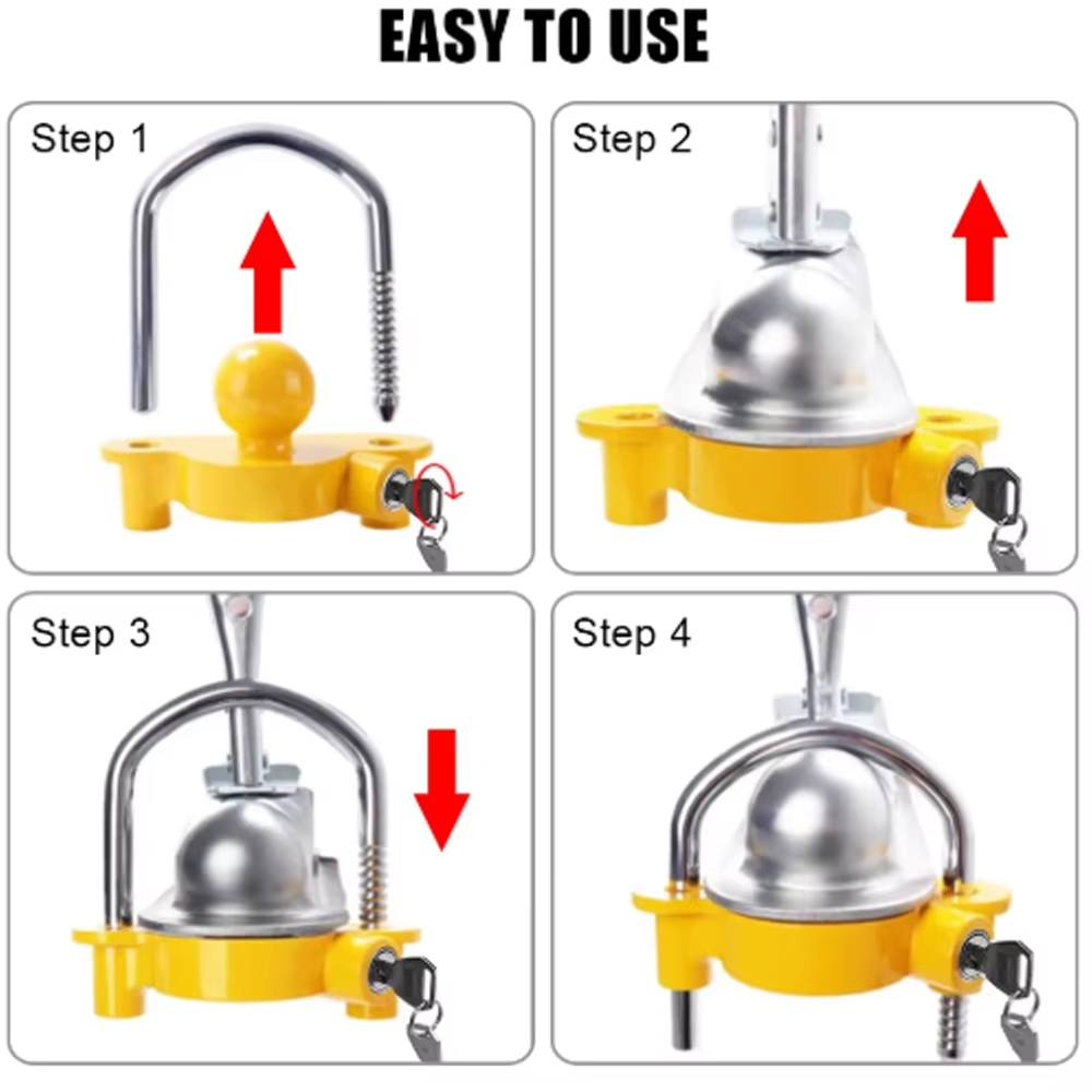 U Lock Heavy Duty - Trava de Engate para Reboque Reforçada