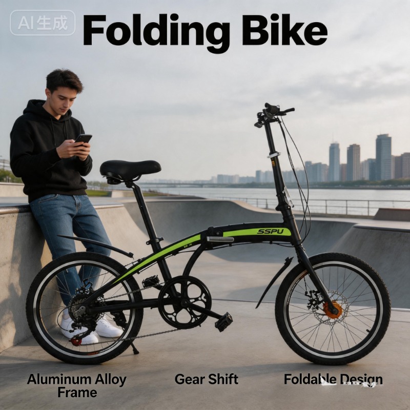 Commuting With Bike - Bicicleta Dobrável Ultra Leve de 20