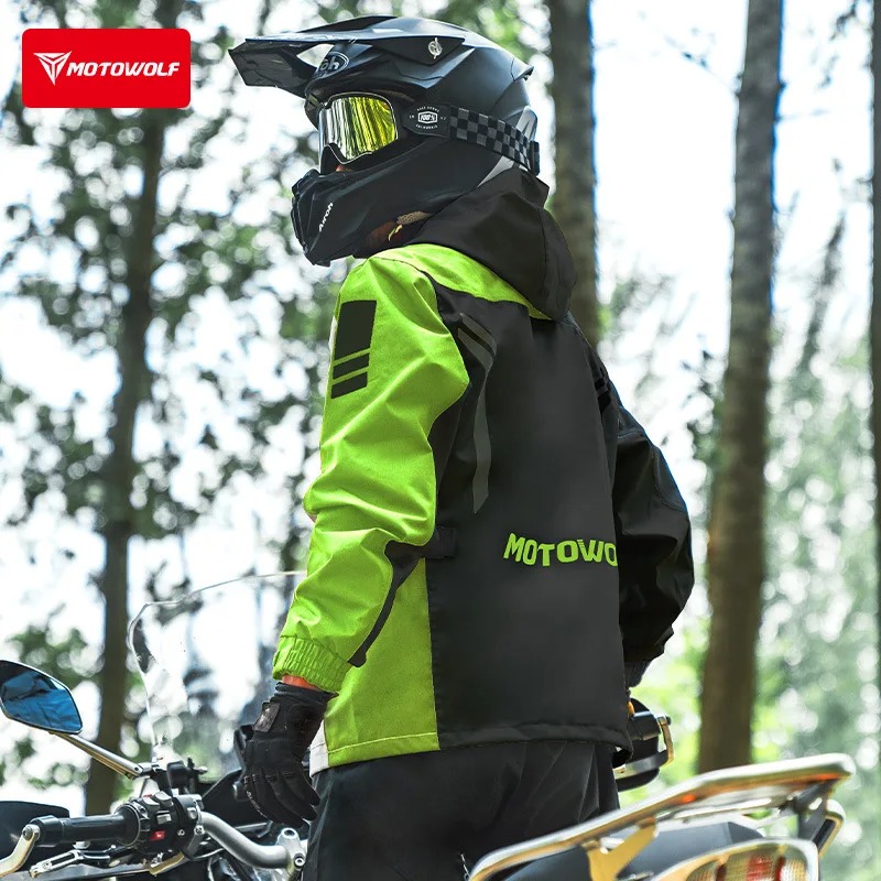 Cycling Commuter Rain Jacket - Motowolf jaqueta de chuva reflexiva para