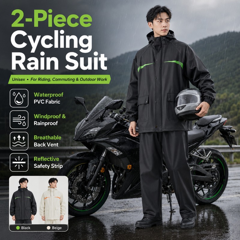 Cycling Commute Jacket - Conjunto de Chuva Impermeável Unissex de