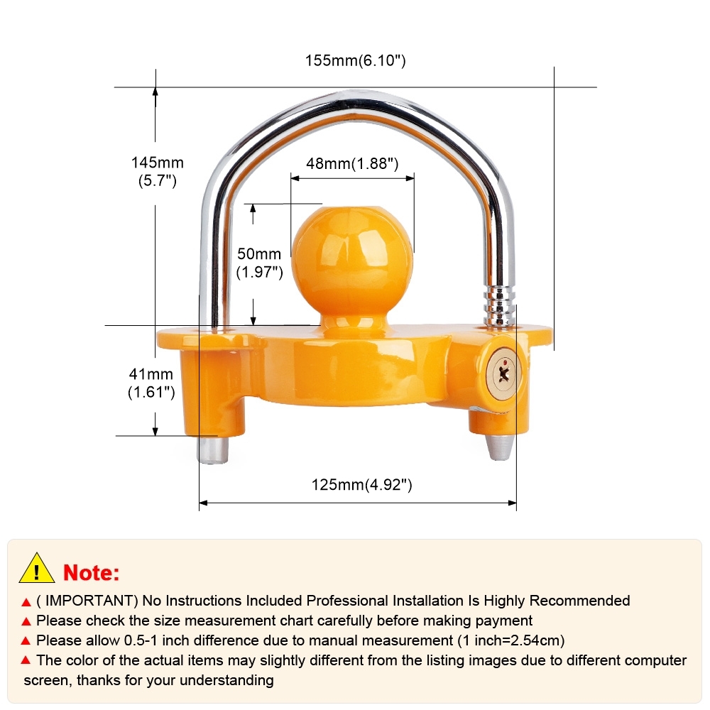 U-bolt reboque bola bloqueio u - U Lock Heavy Duty avaliação e preço