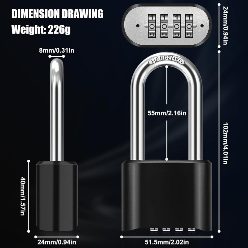 Cadeado de combinação resisten - U Lock Heavy Duty avaliação e preço