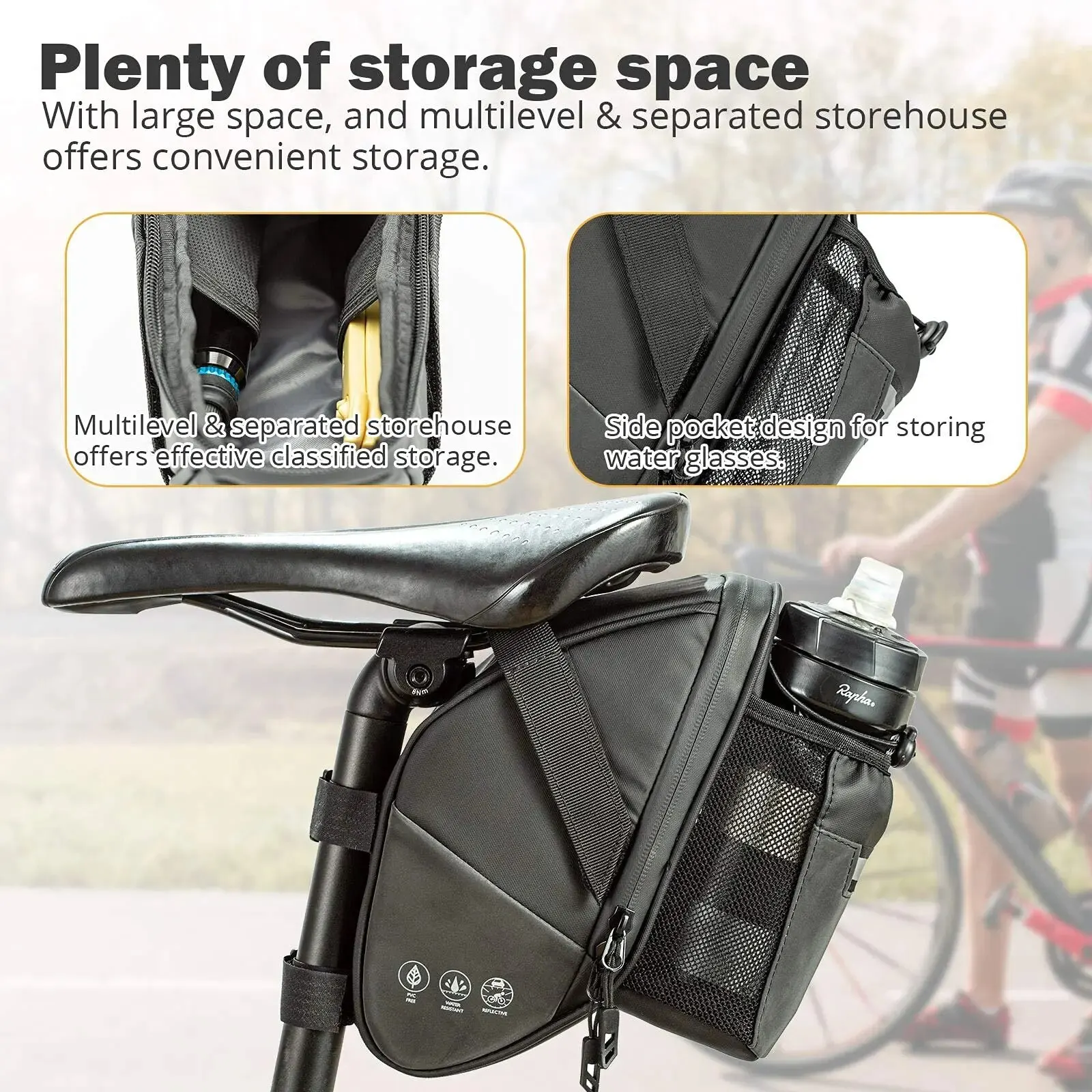 Bolsa para selim de bicicleta, - Saddle Bag Under Seat avaliação e preço