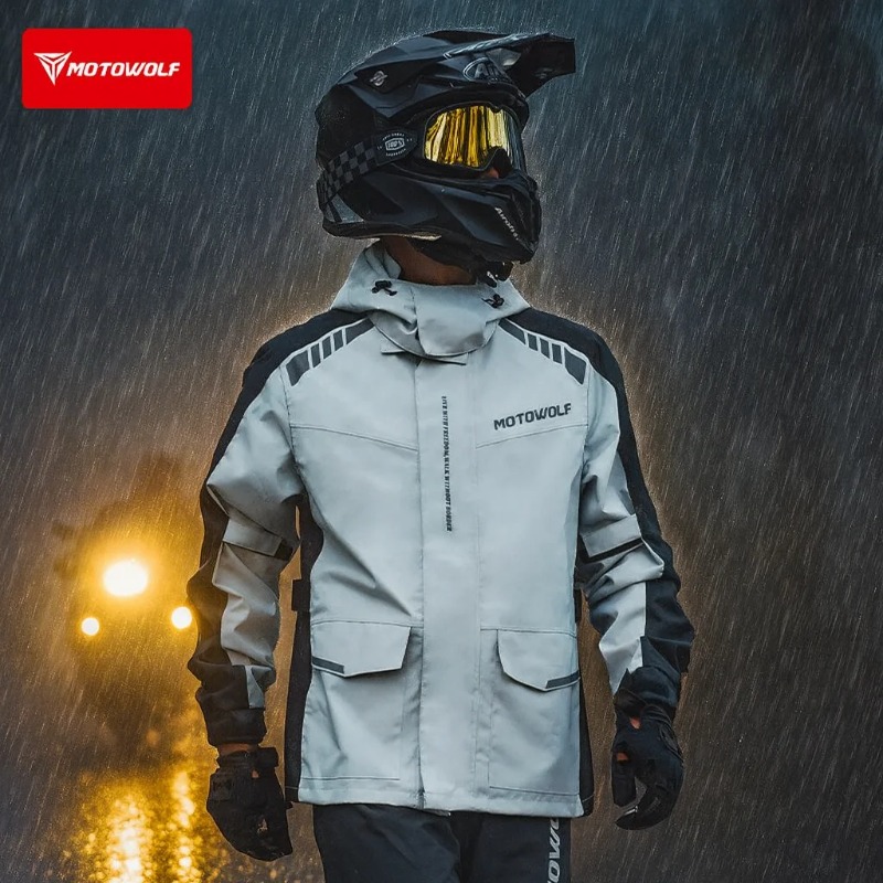 Motowolf jaqueta de chuva refl - Cycling Commuter Rain Jacket avaliação e preço